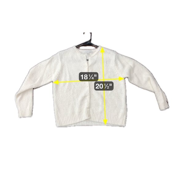 Northern Isles Womens White Button-Up Cardigan Sweater Sz PS - Picture 6 of 9